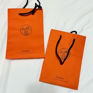 Hermès Orange Shopping Bags